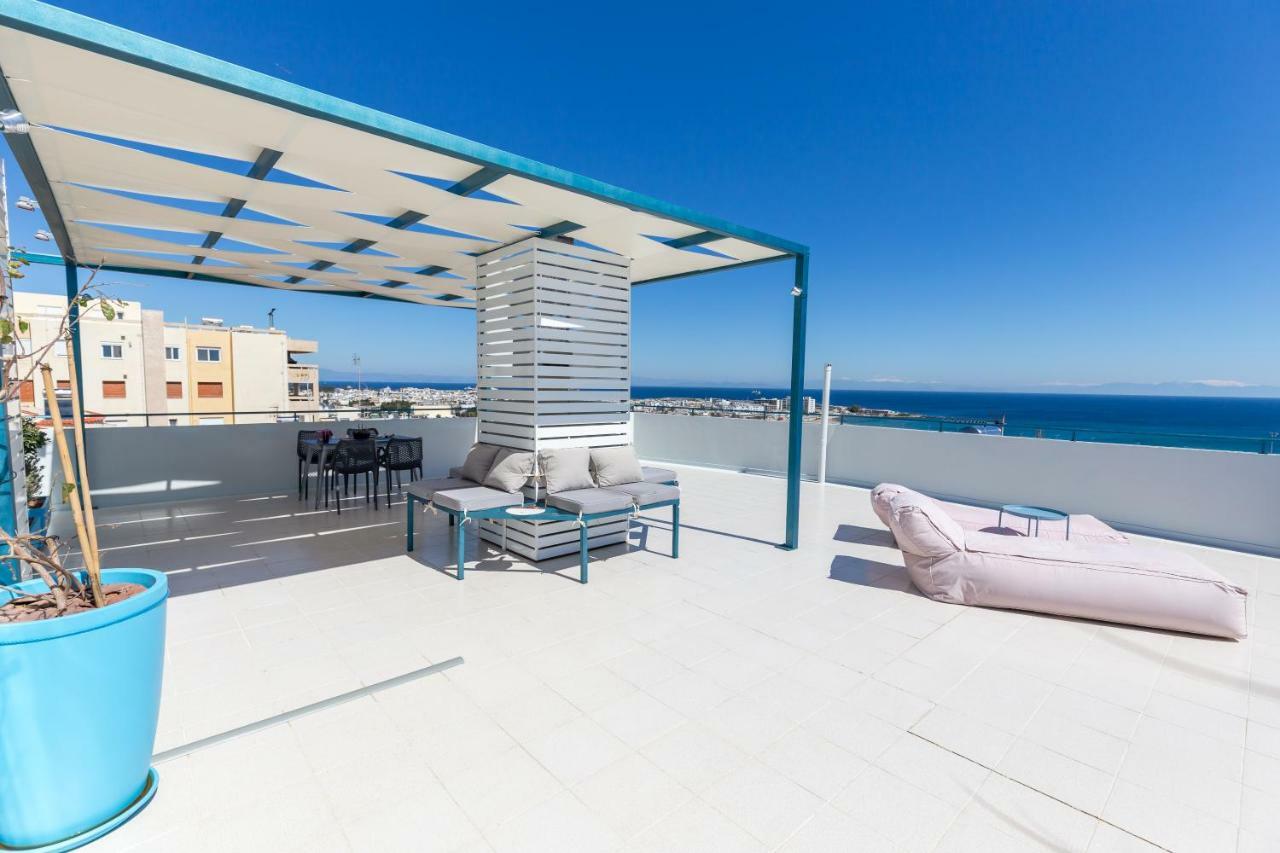 Groovy & Cozy Apt With Private Seaview Rooftop Terrace Rhodes City Exterior photo